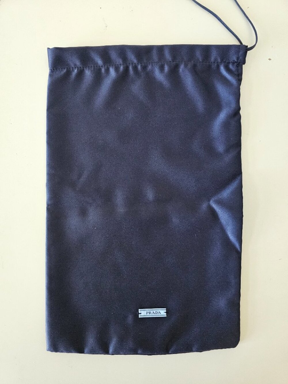 2 x New AUTH PRADA Blue Satin Storage Travel Drawstring Dust Bag 13.0"x8.5" - Picture 3 of 5